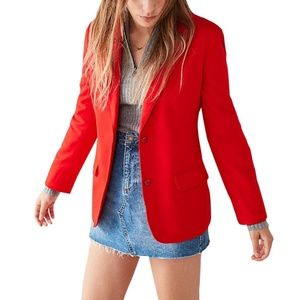 Pendleton Jacket Red Oversized Blazer Wool